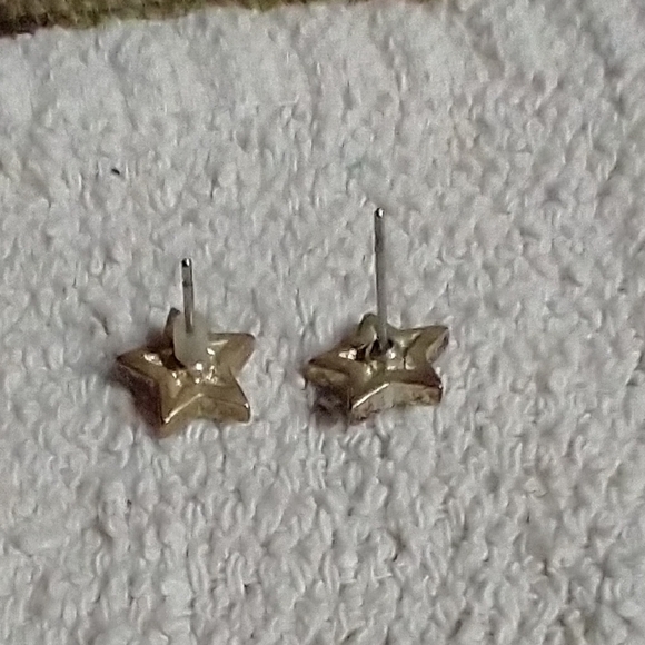 Silvertone crystal 🔮 star ⭐ ✨ post earrings - Picture 3 of 5